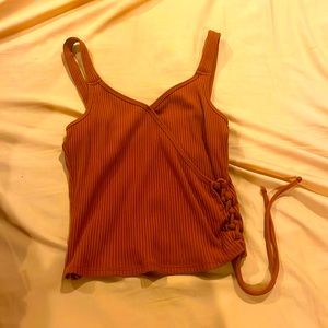 Orange cropped Hollister tank